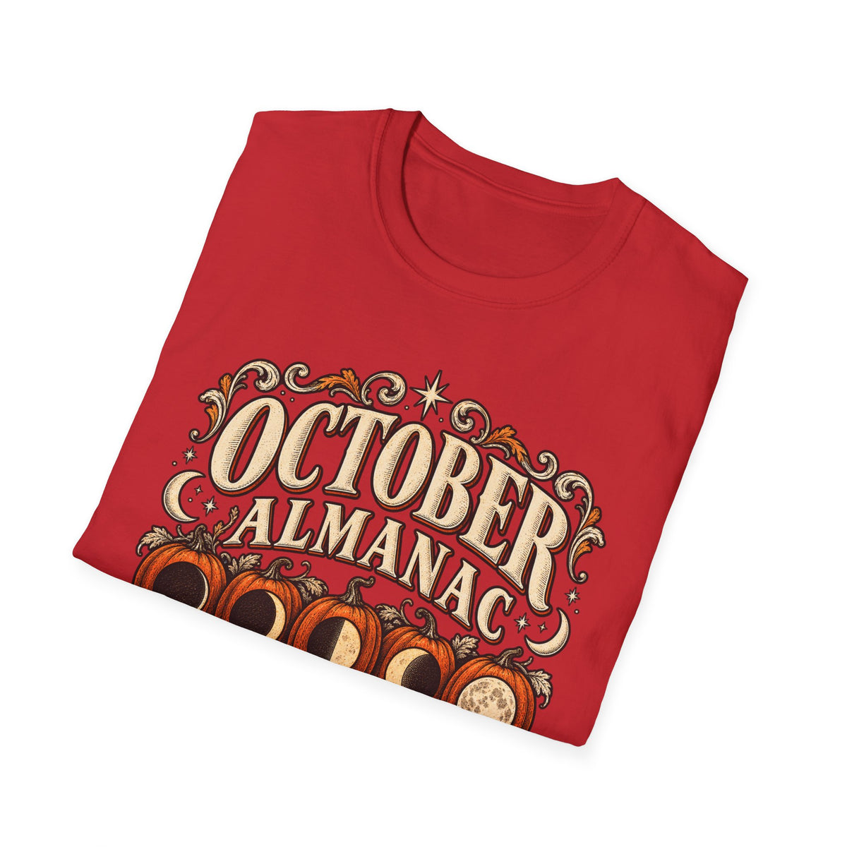 October Almanac T-Shirt — "Forecast: Heavy Haunting" Vintage Halloween Tee