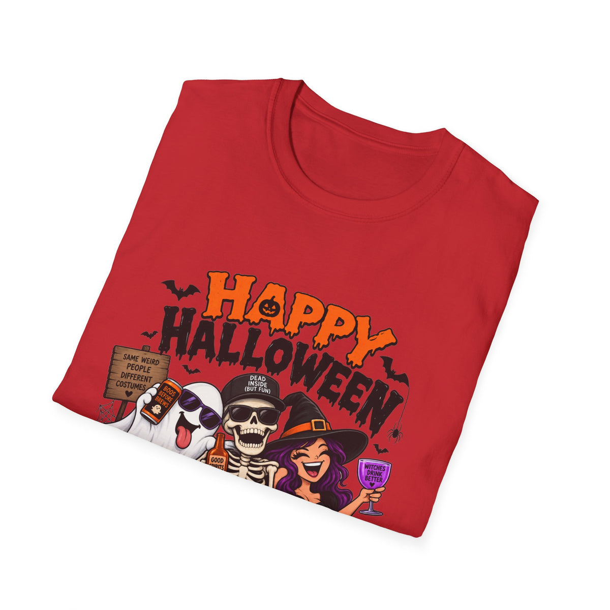 Happy Halloween Ghosts & Skeleton T-Shirt — "I Know Why Halloween Is Your Favorite Holiday"