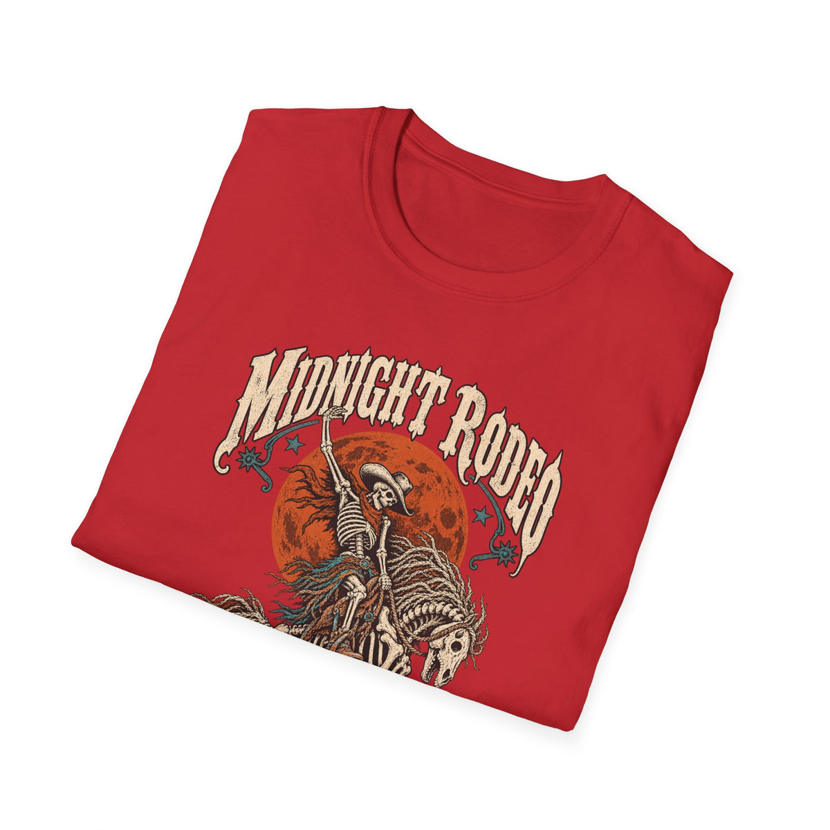 Midnight Rodeo T-Shirt — Skull Cowboy Horse Graphic Tee