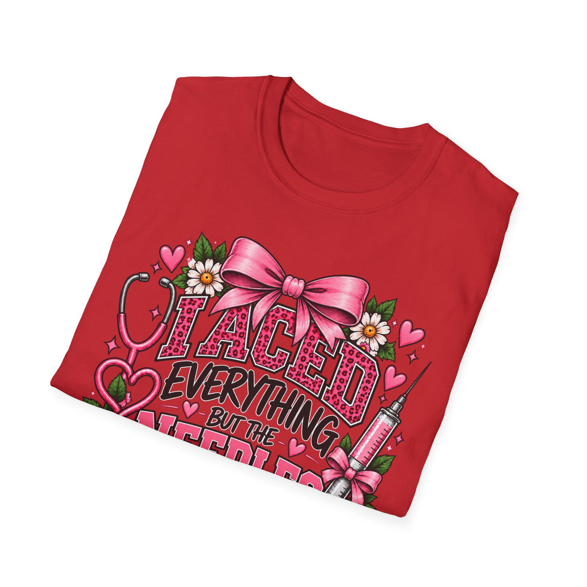 I Aced Everything But The Needles Part T-Shirt — Nurse RN Cute Floral Graduation Gift