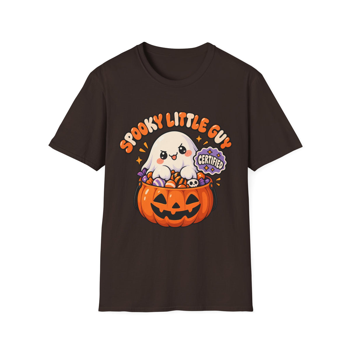 Spooky Little Guy T-Shirt — Halloween Ghost in Jack-O'-Lantern Graphic