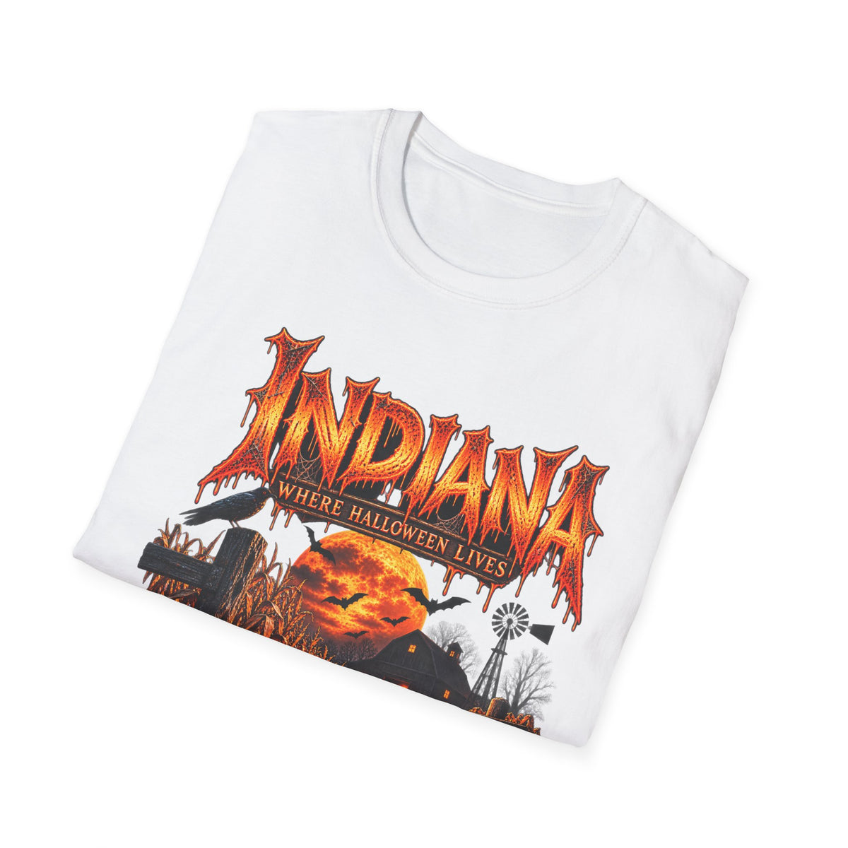 Indiana Halloween T-Shirt — Where Halloween Lives Pumpkin Night Tee