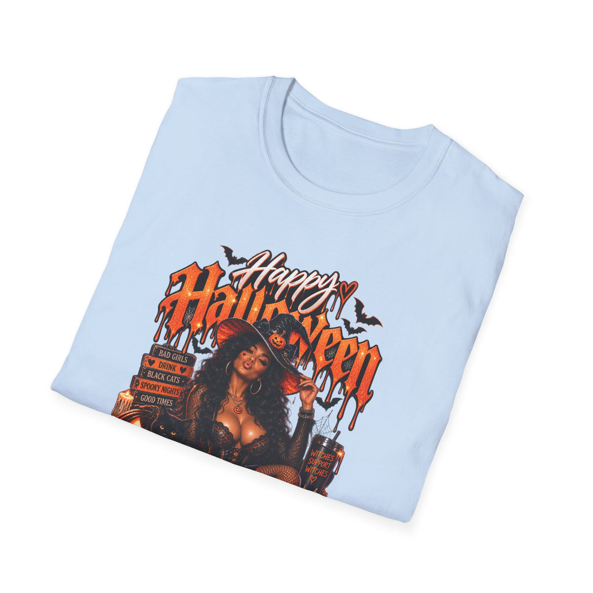 Halloween 'Bad Girls of the Night' Graphic T-Shirt — Spooky Pin-Up Horror Tee
