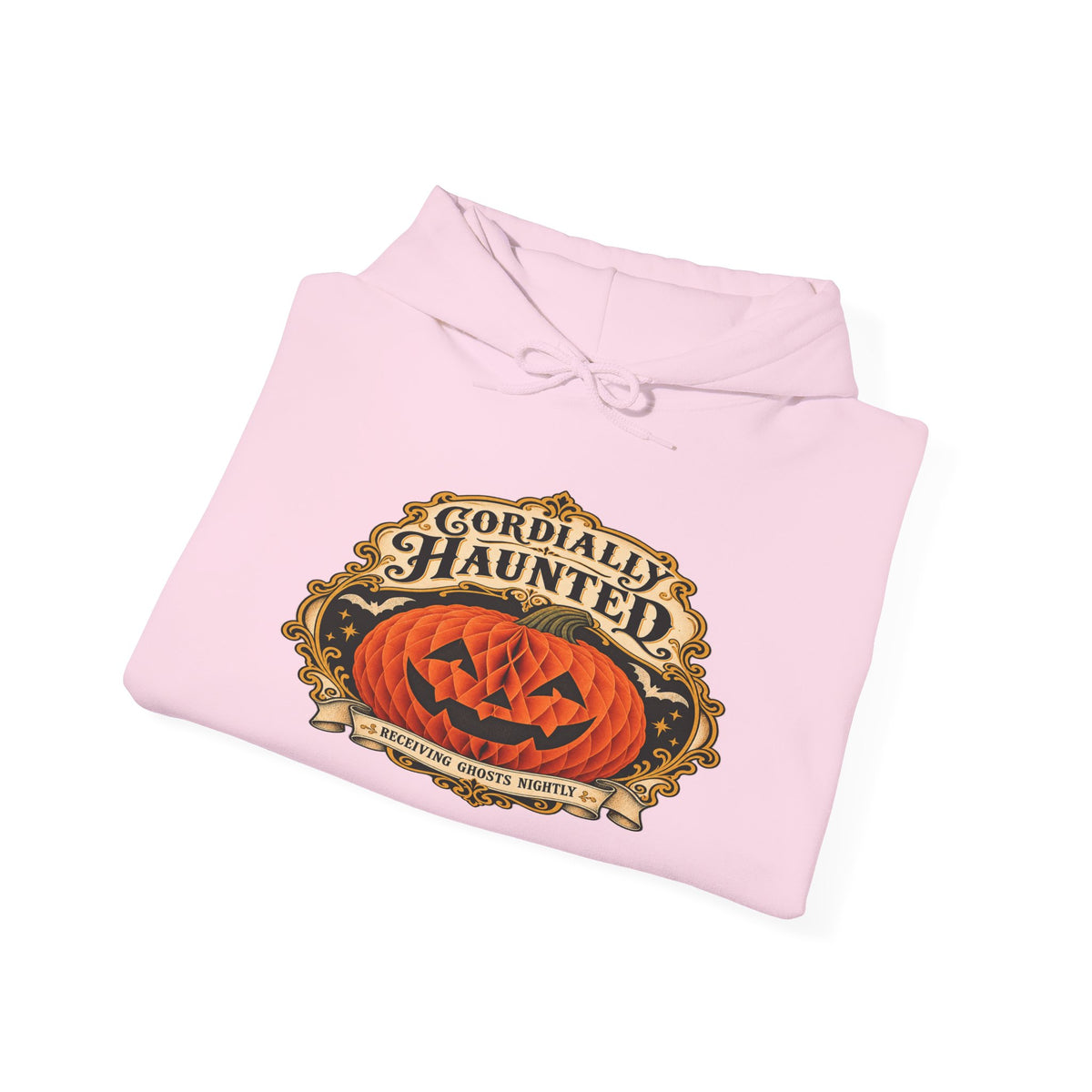Cordially Haunted Halloween Pumpkin Hoodie