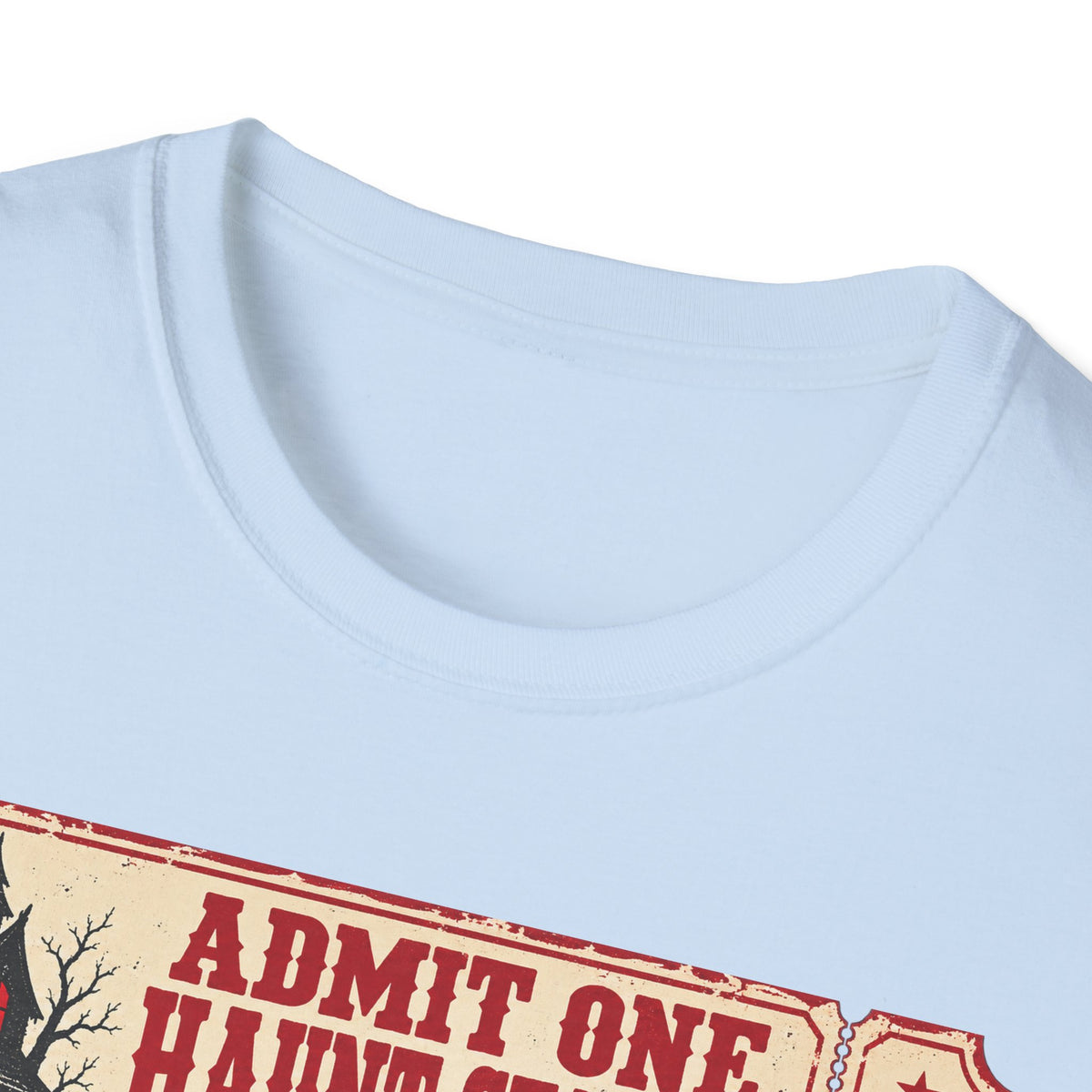 Haunt Season Ticket T-Shirt — "Admit One Haunt Season" Vintage Halloween Tee