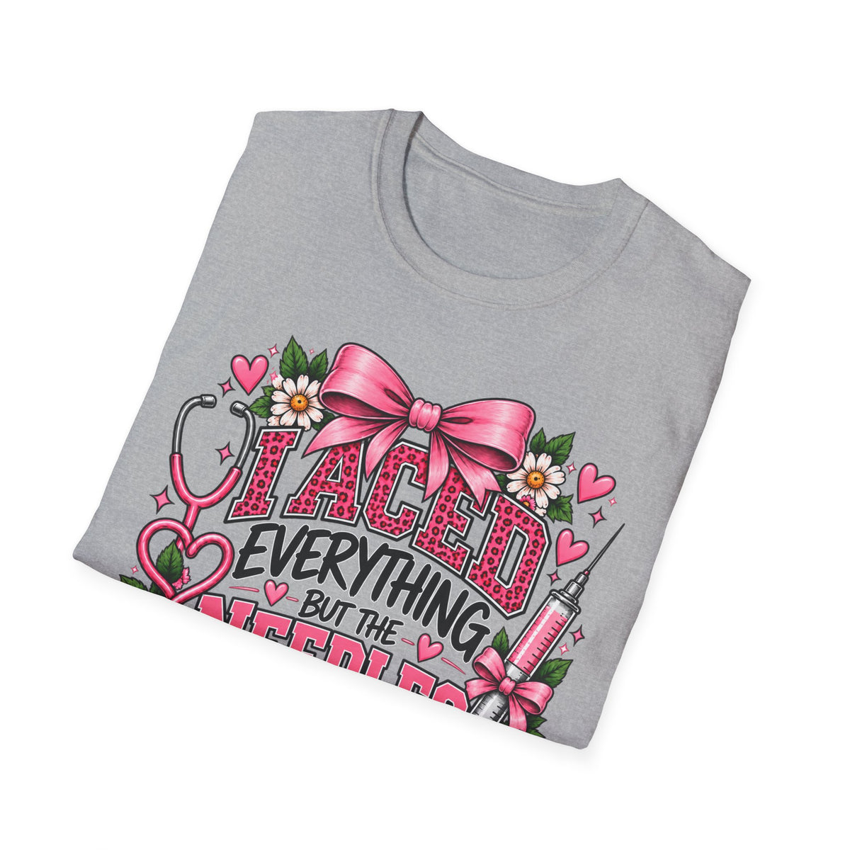 I Aced Everything But The Needles Part T-Shirt — Nurse RN Cute Floral Graduation Gift