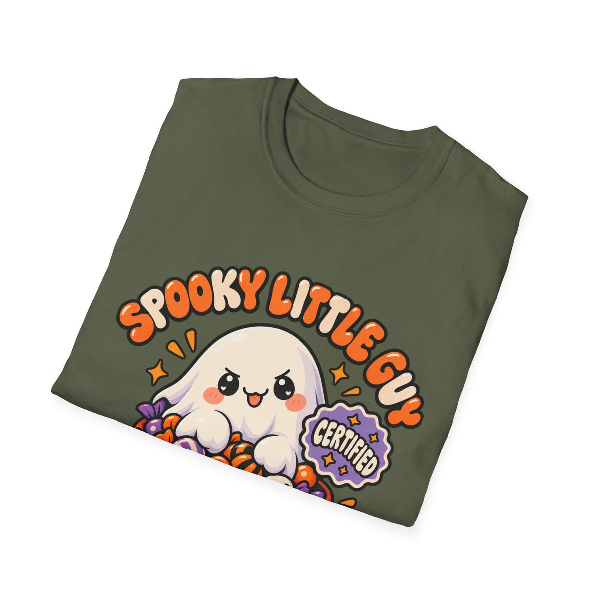 Spooky Little Guy T-Shirt — Halloween Ghost in Jack-O'-Lantern Graphic