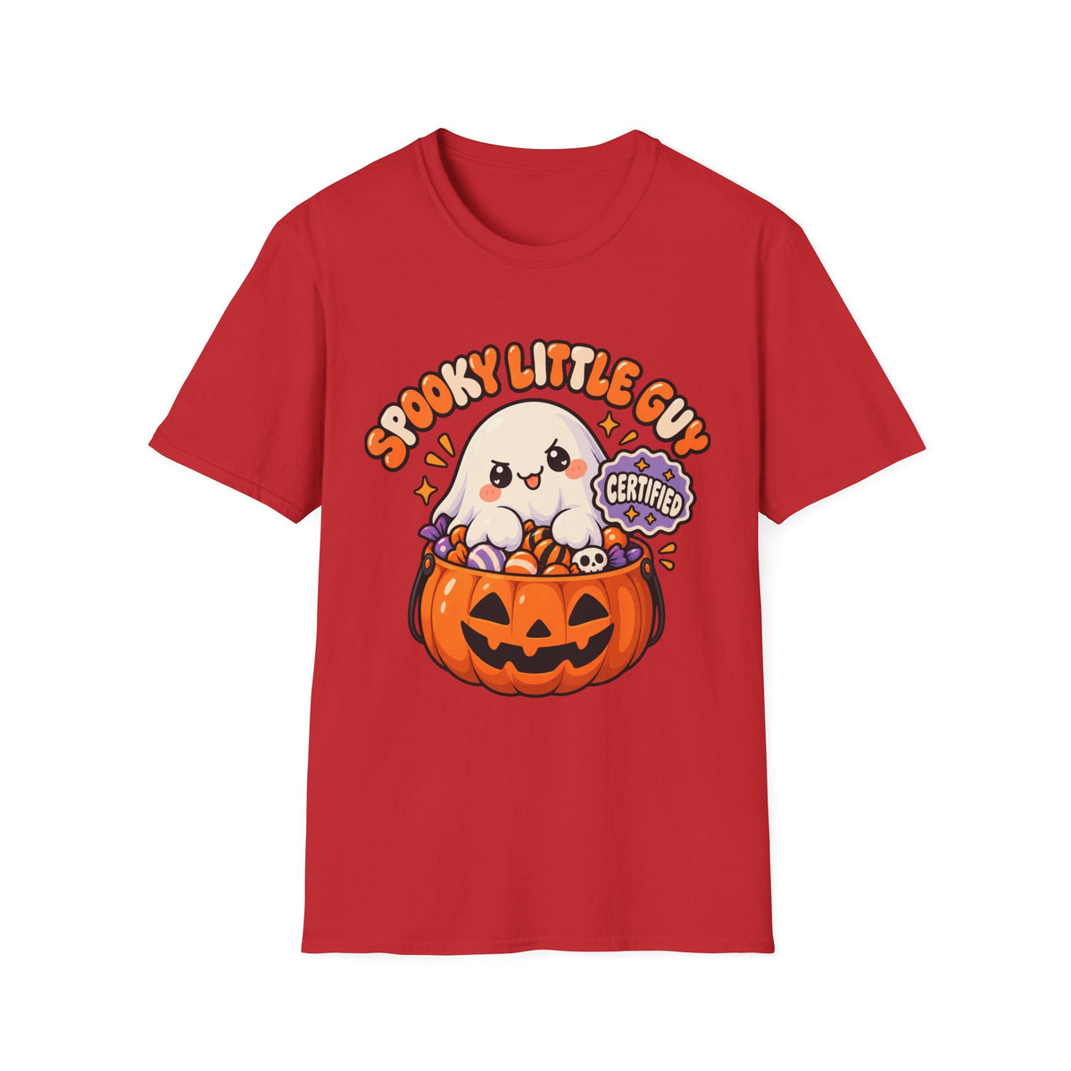 Spooky Little Guy T-Shirt — Halloween Ghost in Jack-O'-Lantern Graphic