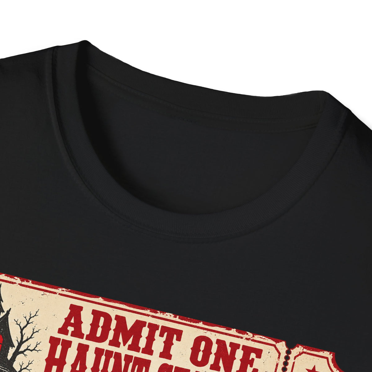 Haunt Season Ticket T-Shirt — "Admit One Haunt Season" Vintage Halloween Tee