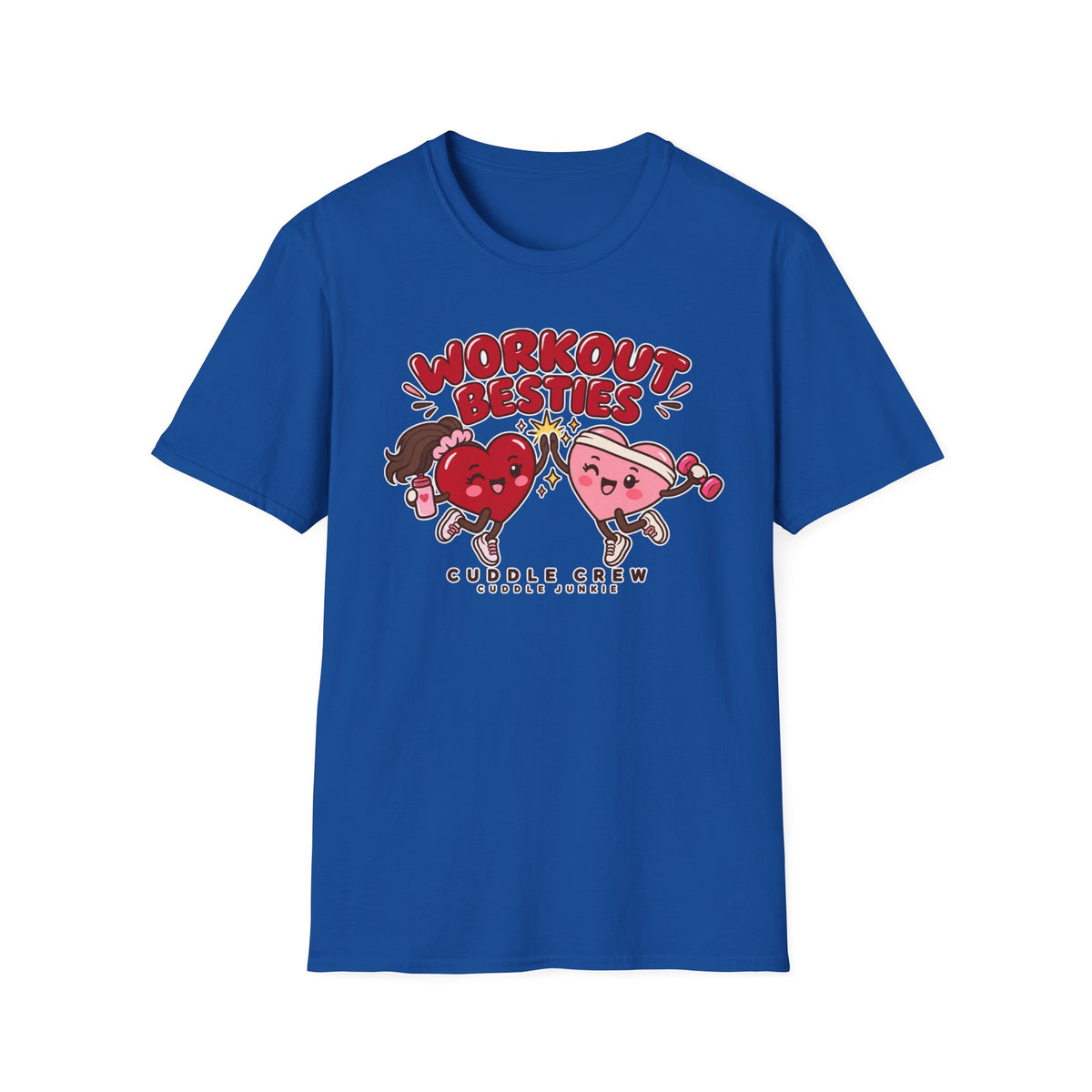Workout Besties T-Shirt — Cuddle Crew Cute Heart Fitness Tee