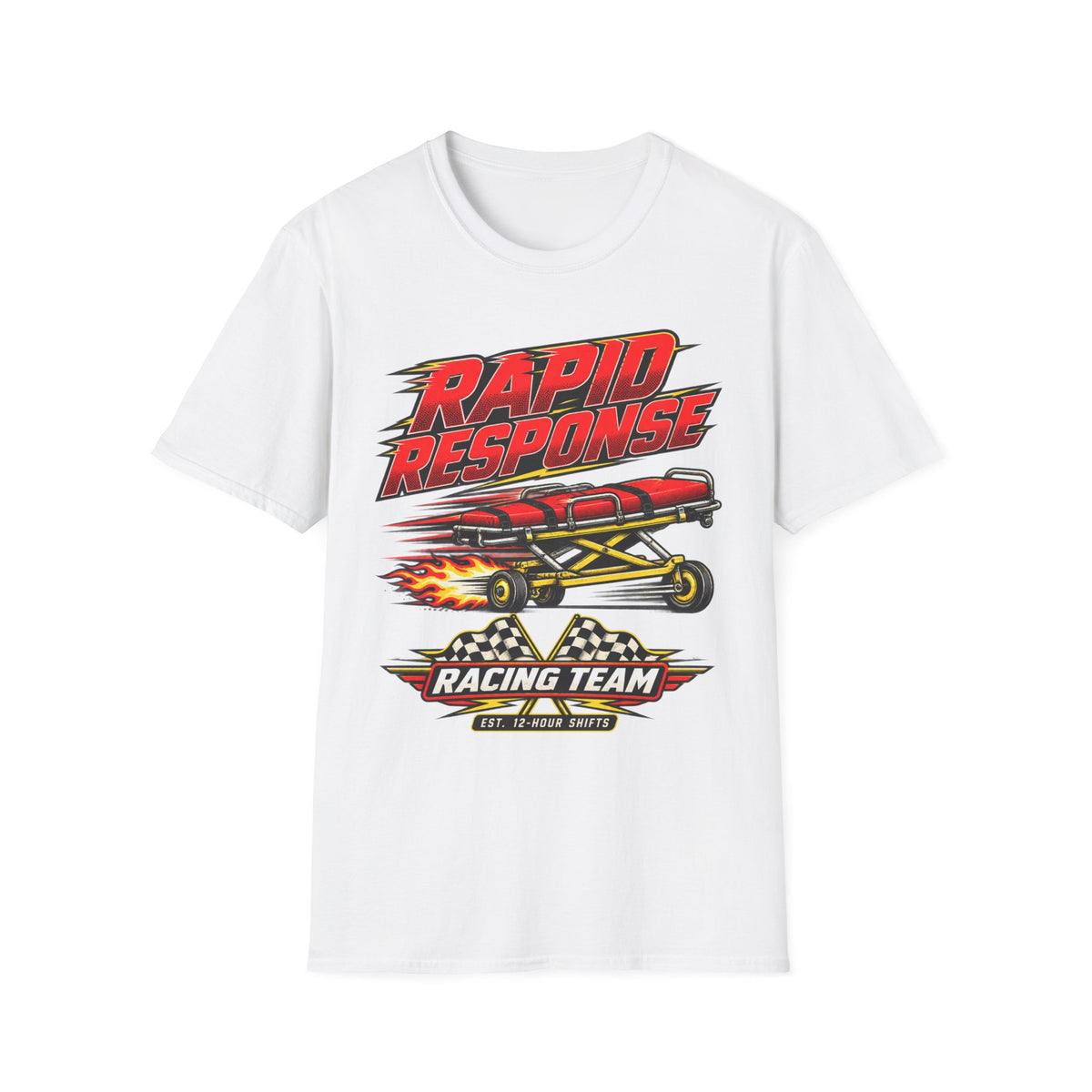 Rapid Response Racing Team T-Shirt — Vintage Dragster Airplane Graphic