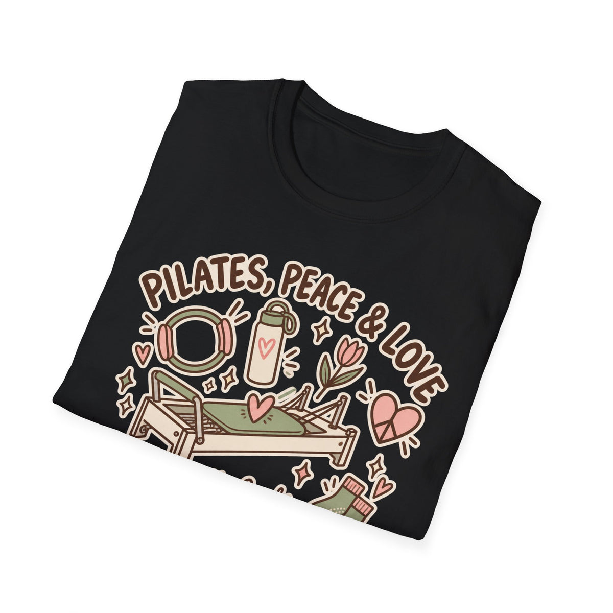 Pilates Peace & Love T-Shirt — Pilates Instructor & Enthusiast Tee