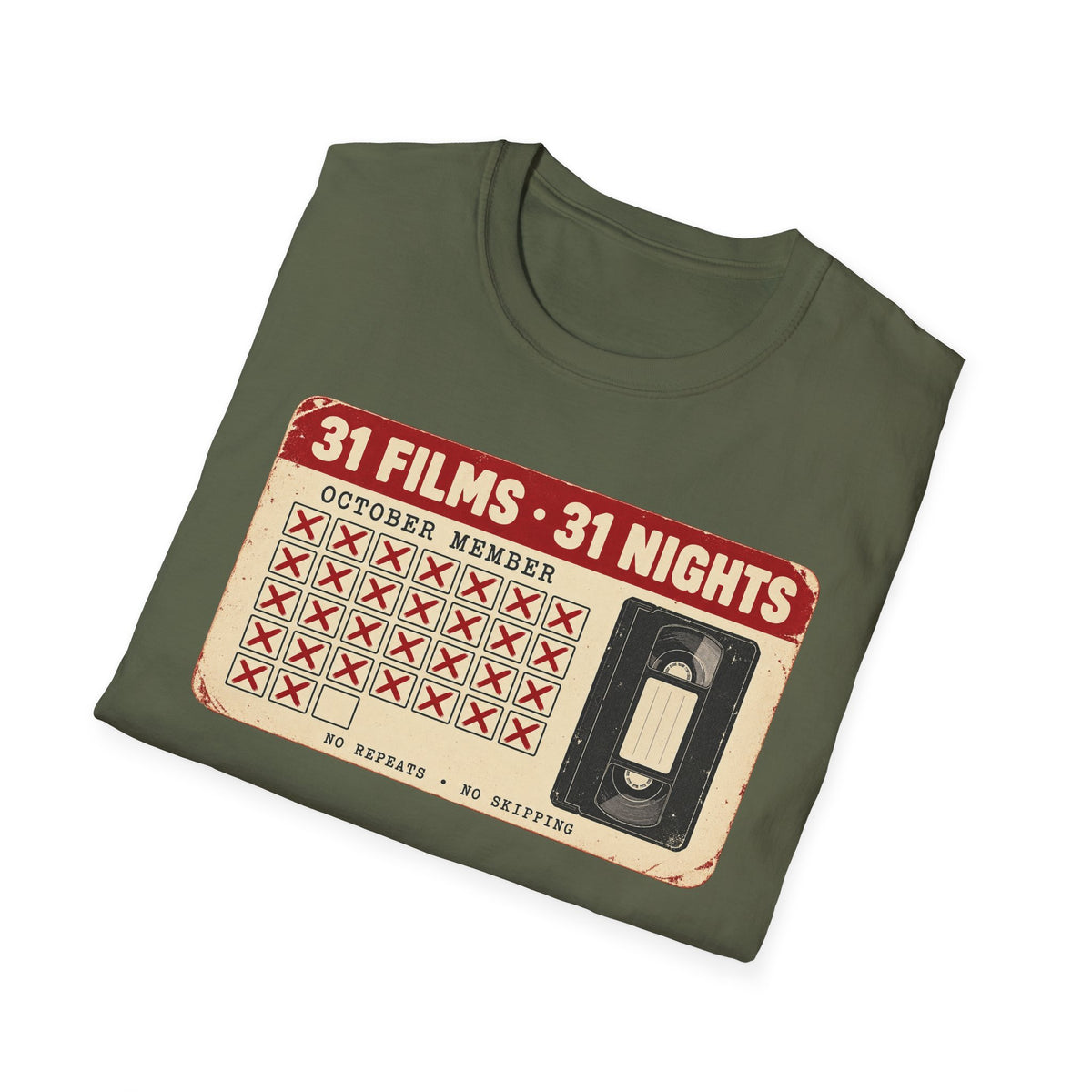 31 Films • 31 Nights Retro VHS Movie Challenge T-Shirt