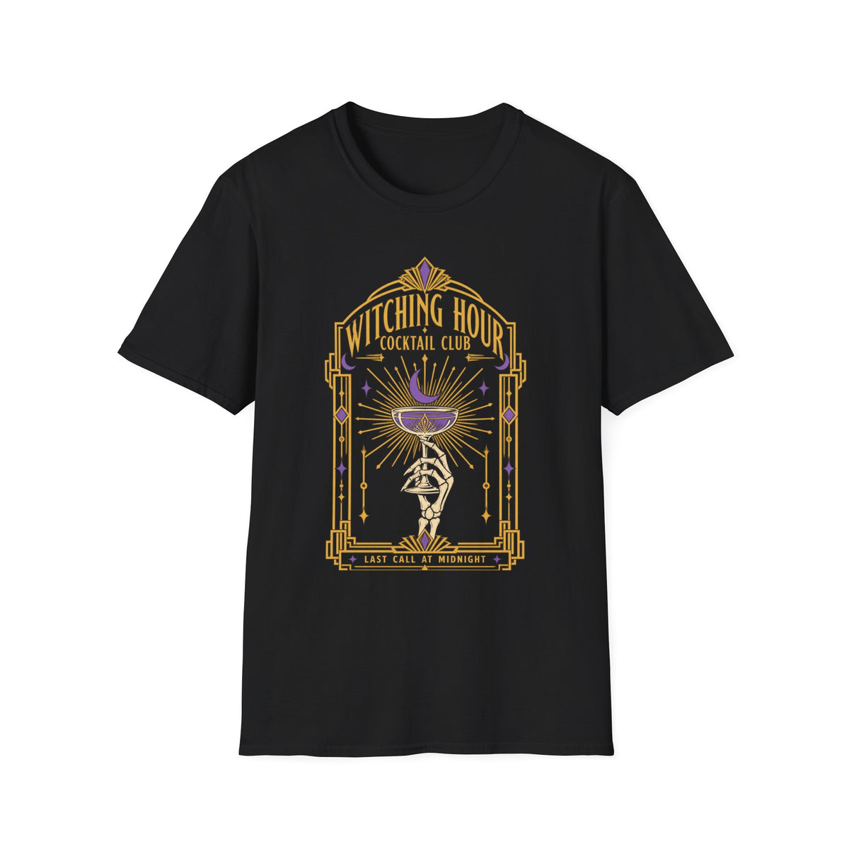 Witching Hour Cocktail Club T-Shirt — Vintage Occult Bar Tee