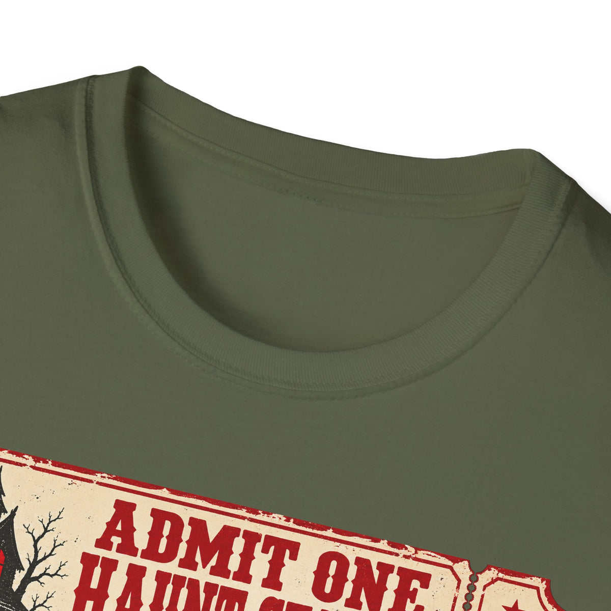 Haunt Season Ticket T-Shirt — "Admit One Haunt Season" Vintage Halloween Tee
