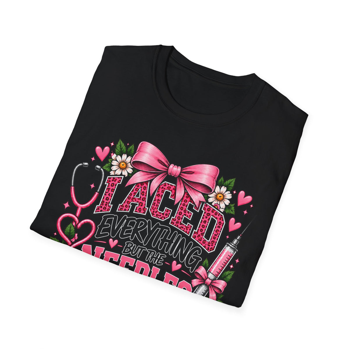 I Aced Everything But The Needles Part T-Shirt — Nurse RN Cute Floral Graduation Gift