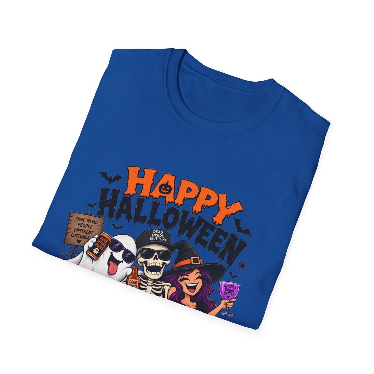 Happy Halloween Ghosts & Skeleton T-Shirt — "I Know Why Halloween Is Your Favorite Holiday"