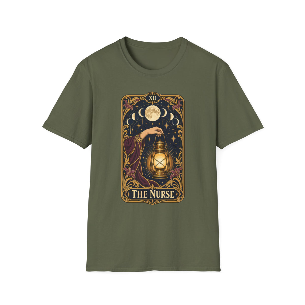 Nurse Tarot Card T-Shirt — 'The Nurse' Lantern Moon Illustration