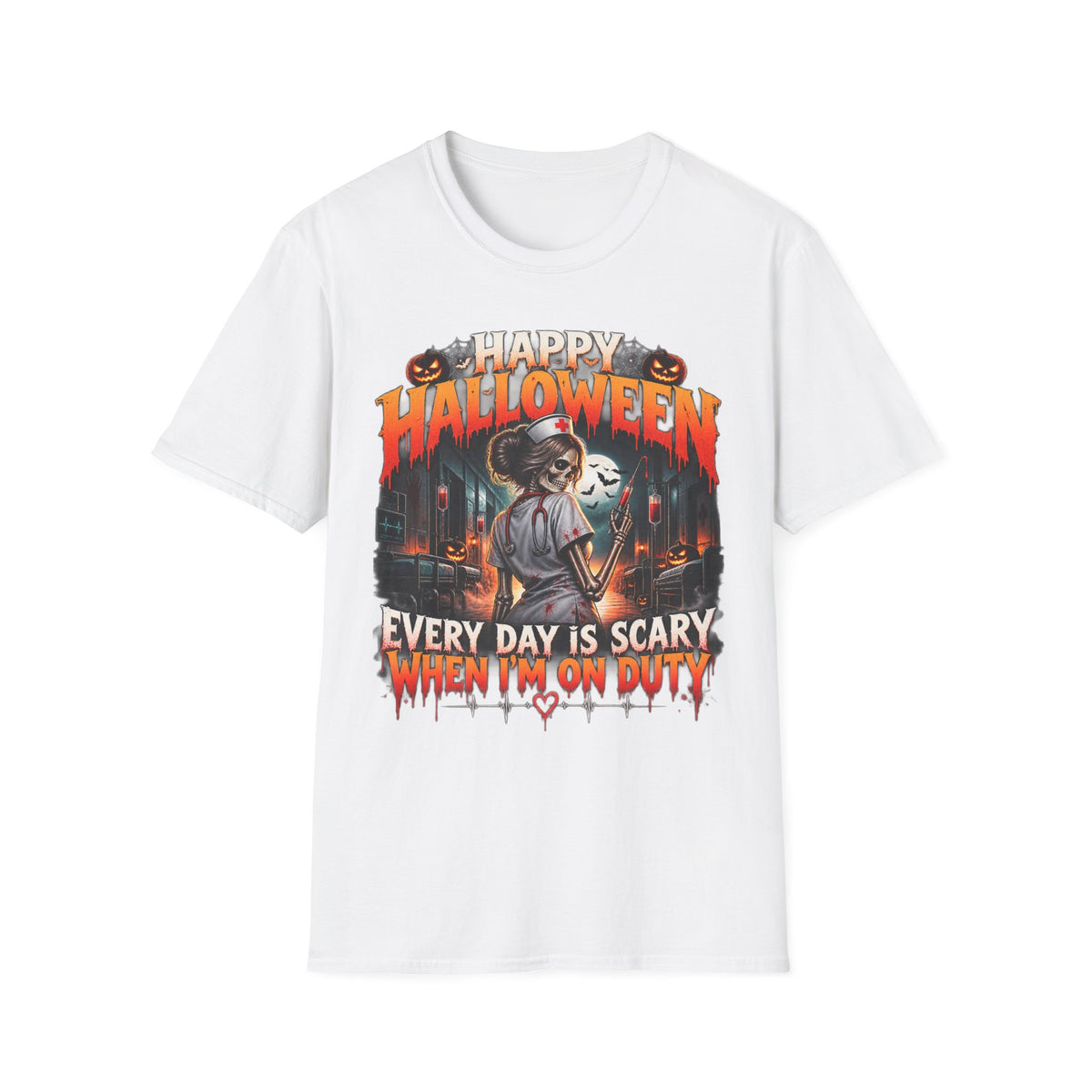 Halloween 'Every Day Is Scary When I'm On Duty' Graphic T-Shirt