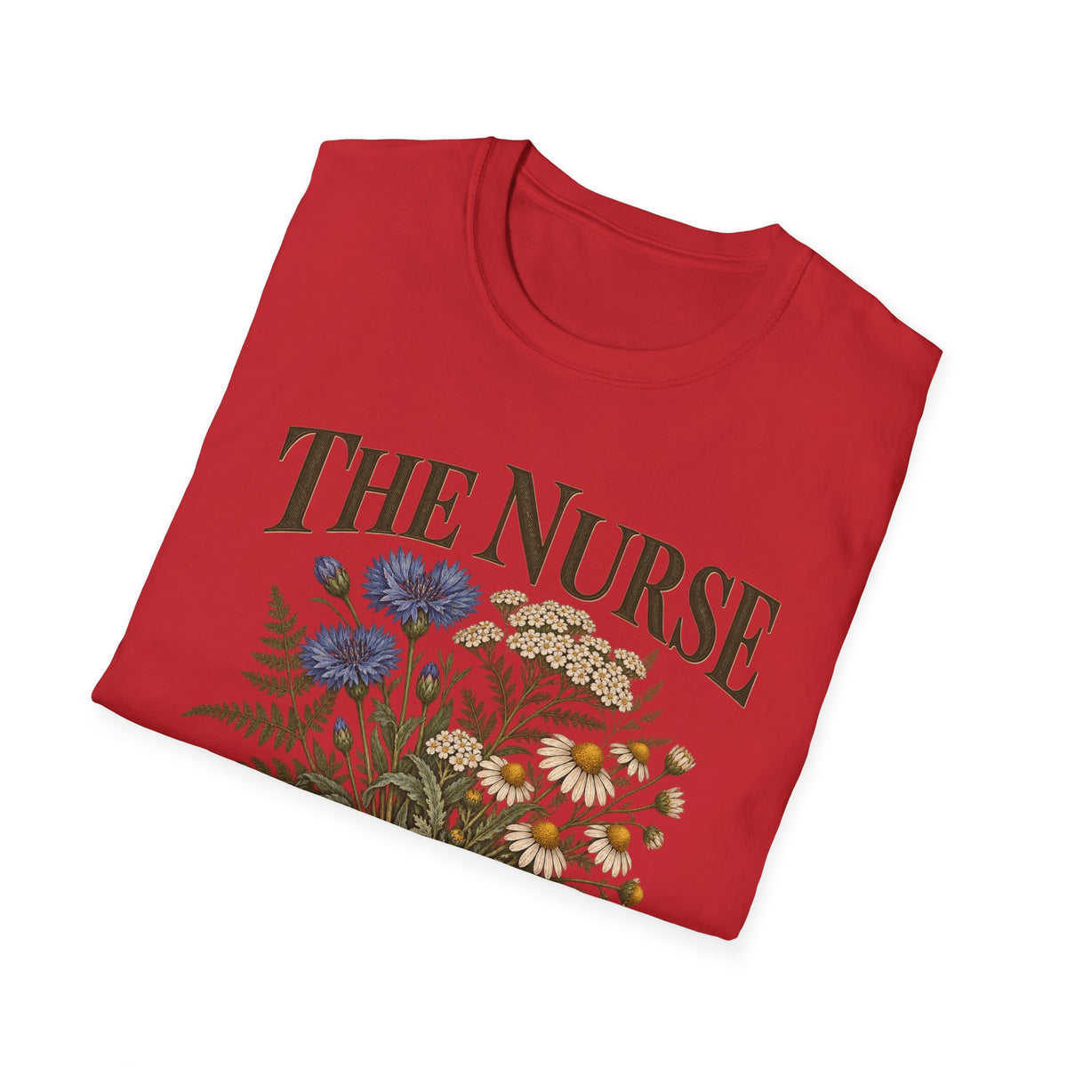 The Nurse Floral T-Shirt — Bouquet Design with 'Nutrix resilientia'