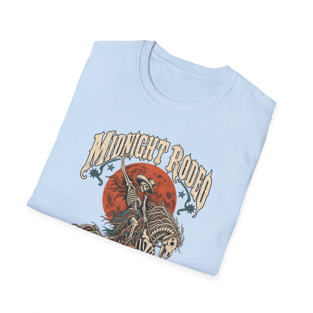 Midnight Rodeo T-Shirt — Skull Cowboy Horse Graphic Tee