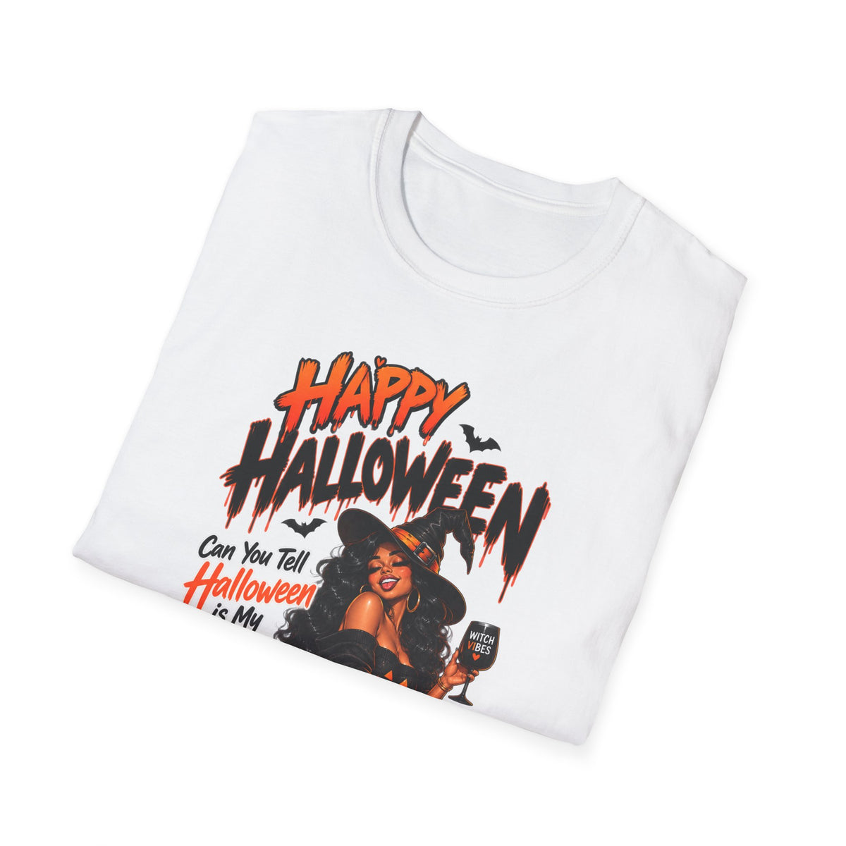 Happy Halloween Witch Pumpkin T-Shirt — Retro Pinup Halloween Graphic Tee