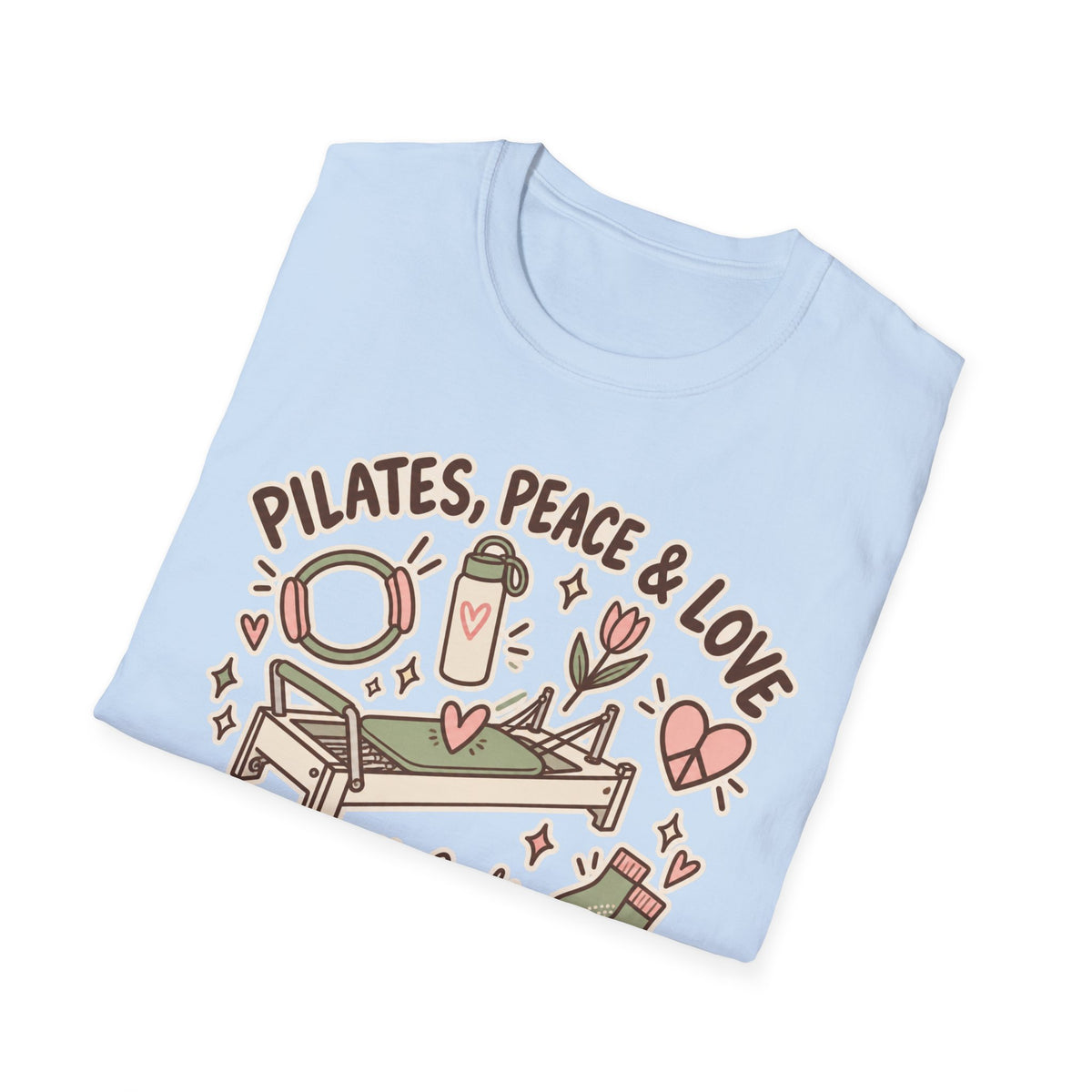 Pilates Peace & Love T-Shirt — Pilates Instructor & Enthusiast Tee