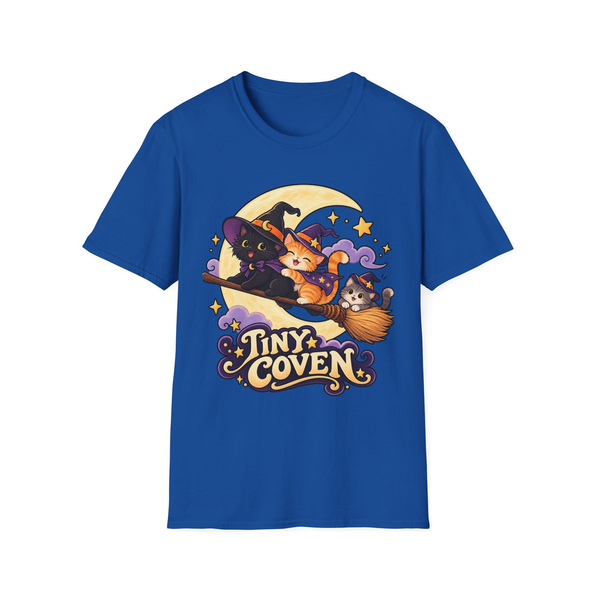 Tiny Coven Witch T-Shirt — Cute Halloween Cat Witches Graphic Tee