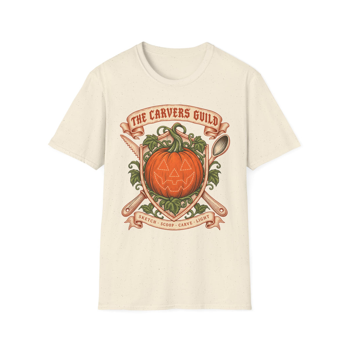 Carvers Guild Pumpkin Carving T-Shirt — Halloween Jack-O'-Lantern Design