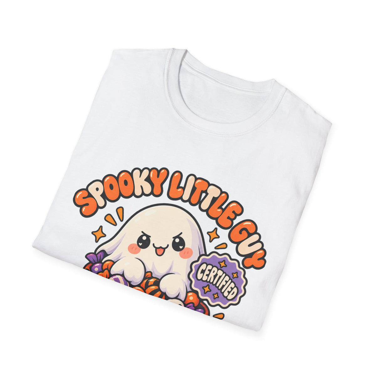 Spooky Little Guy T-Shirt — Halloween Ghost in Jack-O'-Lantern Graphic