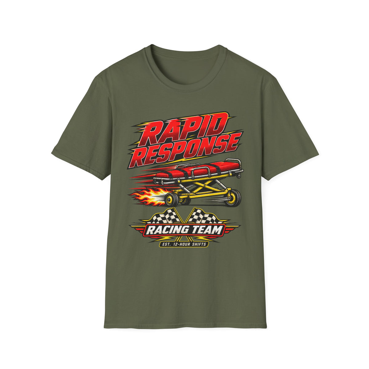 Rapid Response Racing Team T-Shirt — Vintage Dragster Airplane Graphic