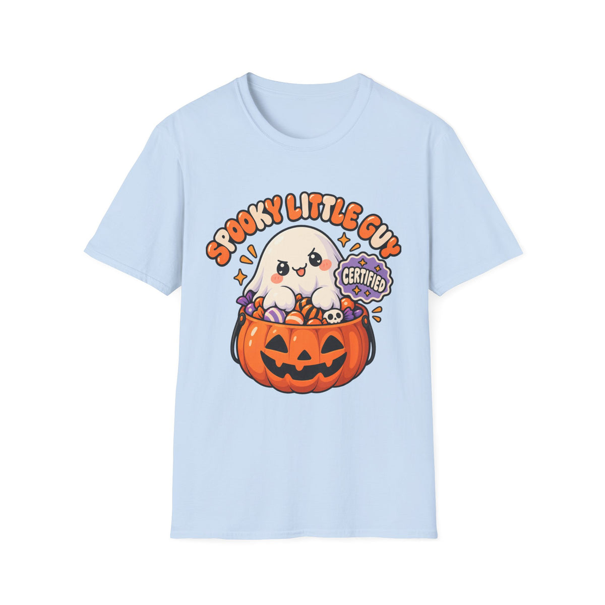 Spooky Little Guy T-Shirt — Halloween Ghost in Jack-O'-Lantern Graphic