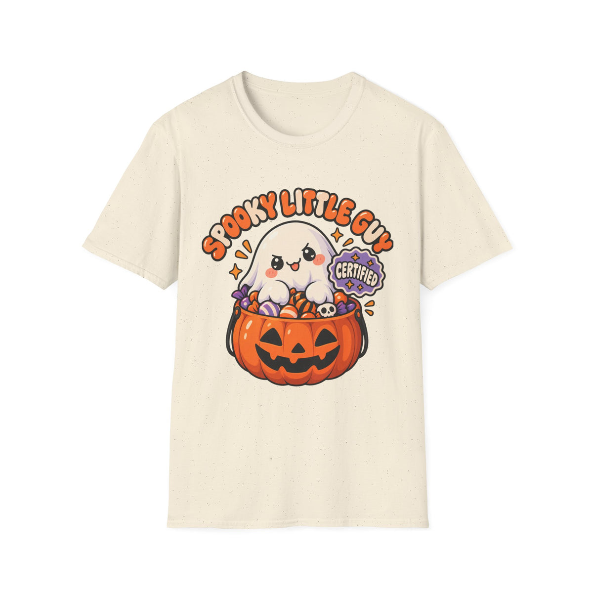Spooky Little Guy T-Shirt — Halloween Ghost in Jack-O'-Lantern Graphic