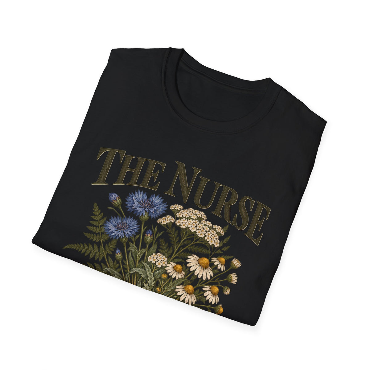 The Nurse Floral T-Shirt — Bouquet Design with 'Nutrix resilientia'