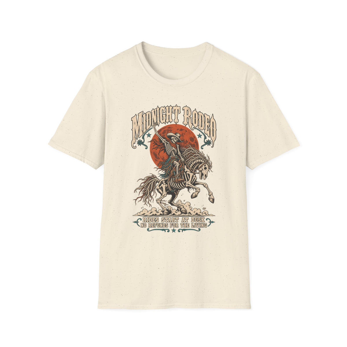 Midnight Rodeo T-Shirt — Skull Cowboy Horse Graphic Tee