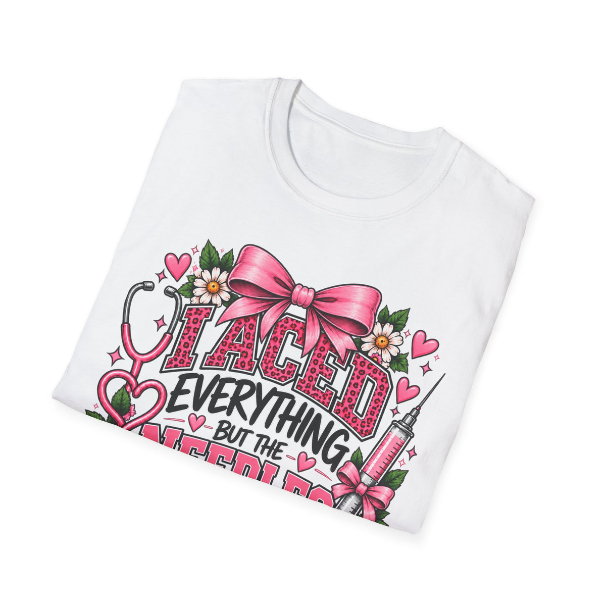 I Aced Everything But The Needles Part T-Shirt — Nurse RN Cute Floral Graduation Gift