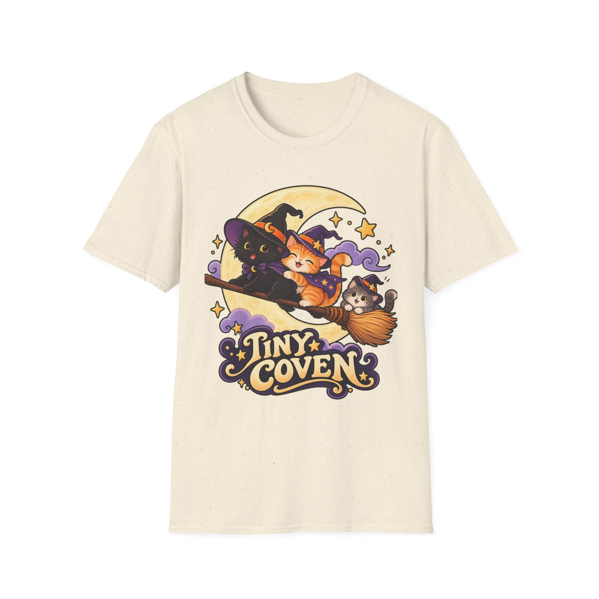 Tiny Coven Witch T-Shirt — Cute Halloween Cat Witches Graphic Tee