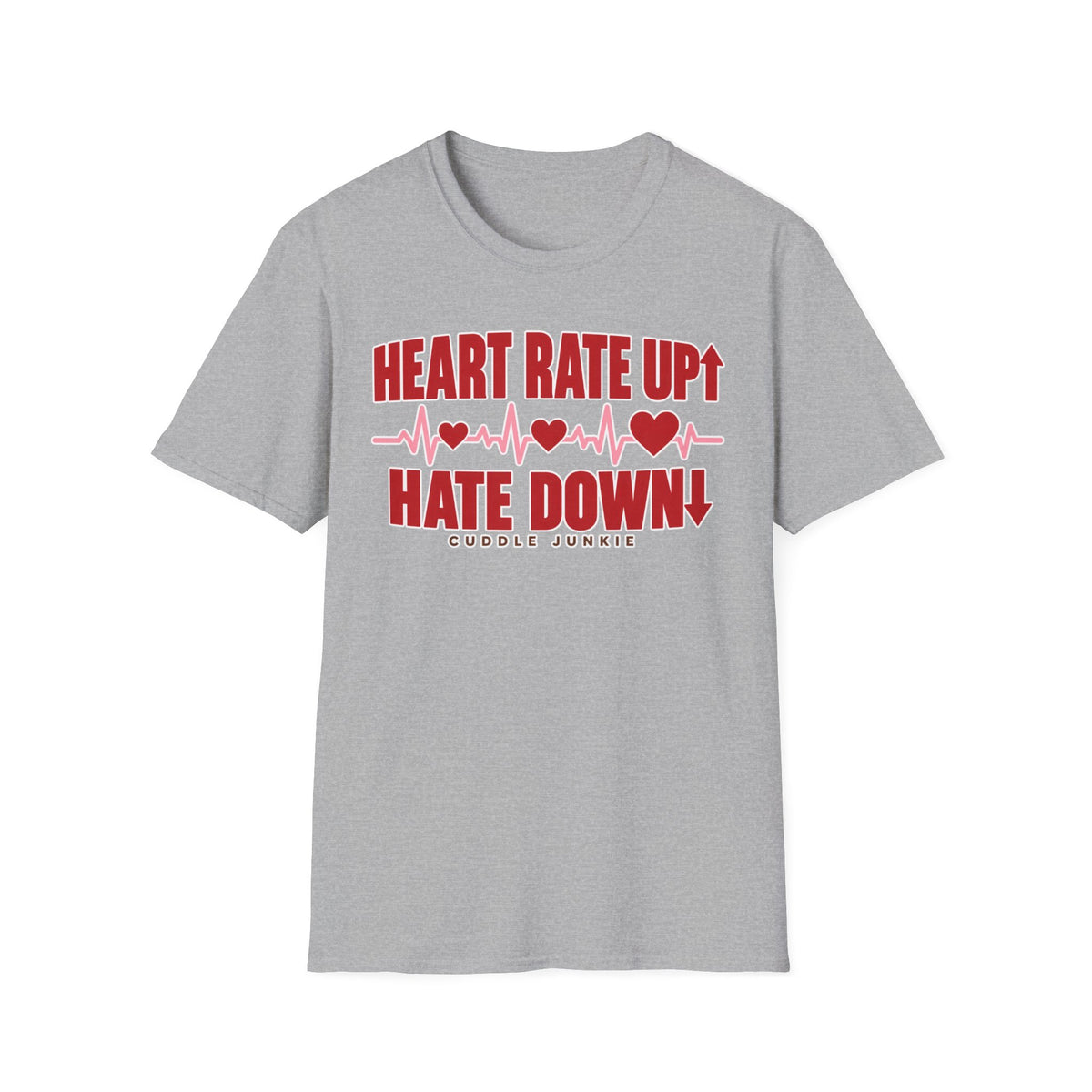 Heart Rate Up, Hate Down T-Shirt — Anti-Hate Heartbeat Tee