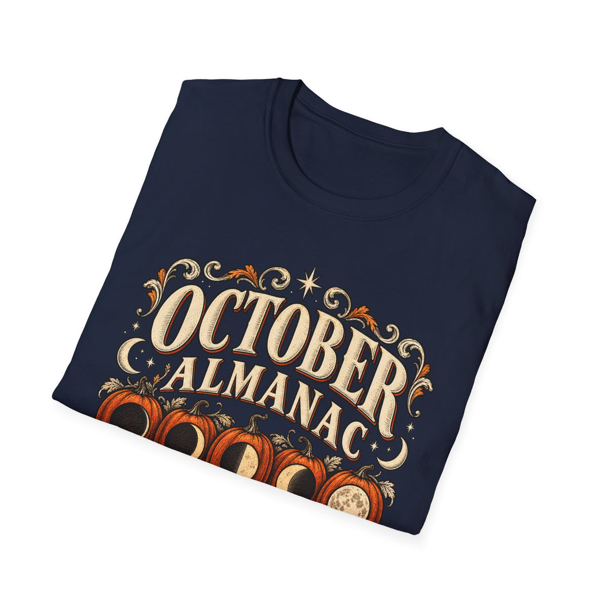October Almanac T-Shirt — "Forecast: Heavy Haunting" Vintage Halloween Tee