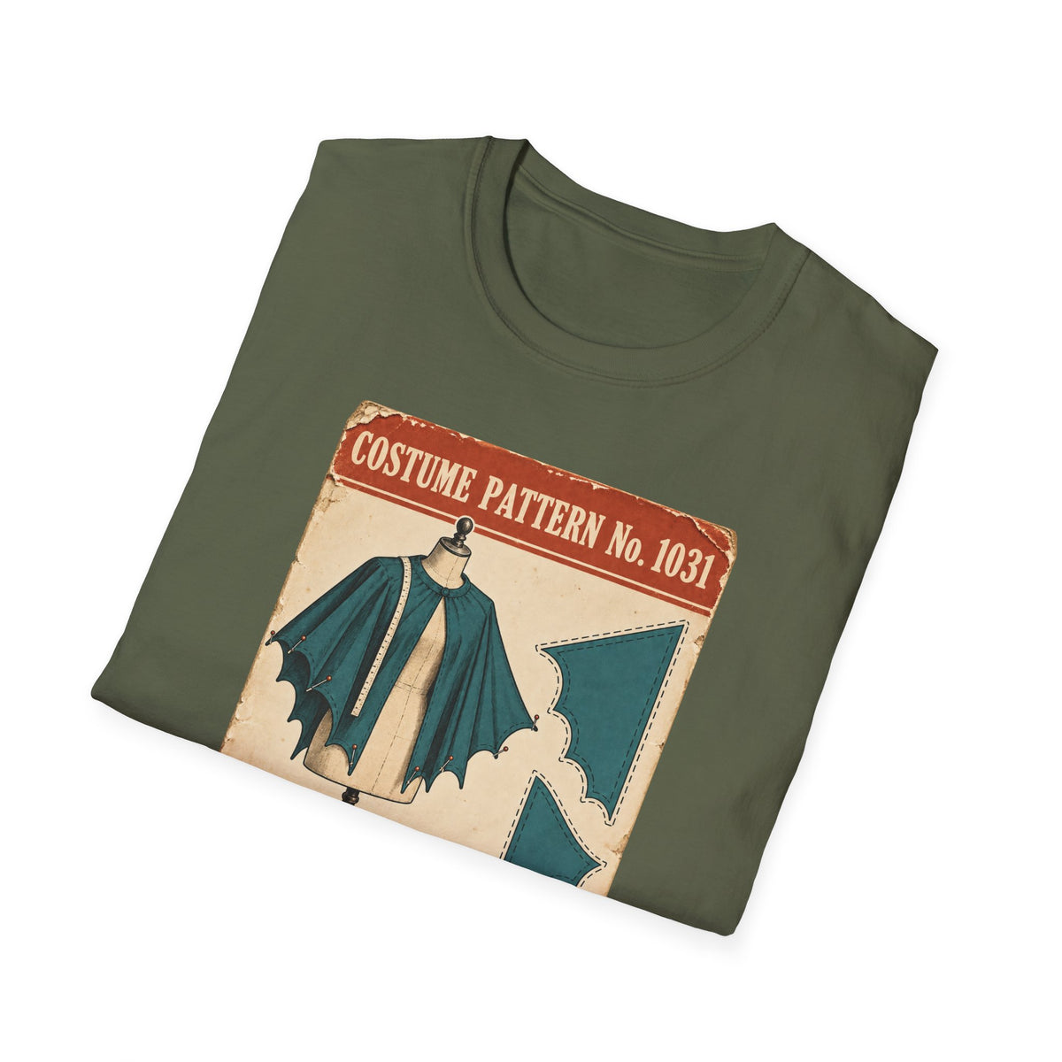 Vintage Costume Pattern T-Shirt — 'Costume Pattern No. 1031' Retro Halloween Tee
