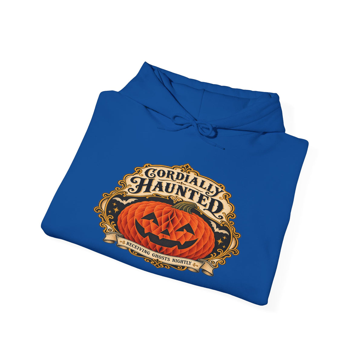 Cordially Haunted Halloween Pumpkin Hoodie
