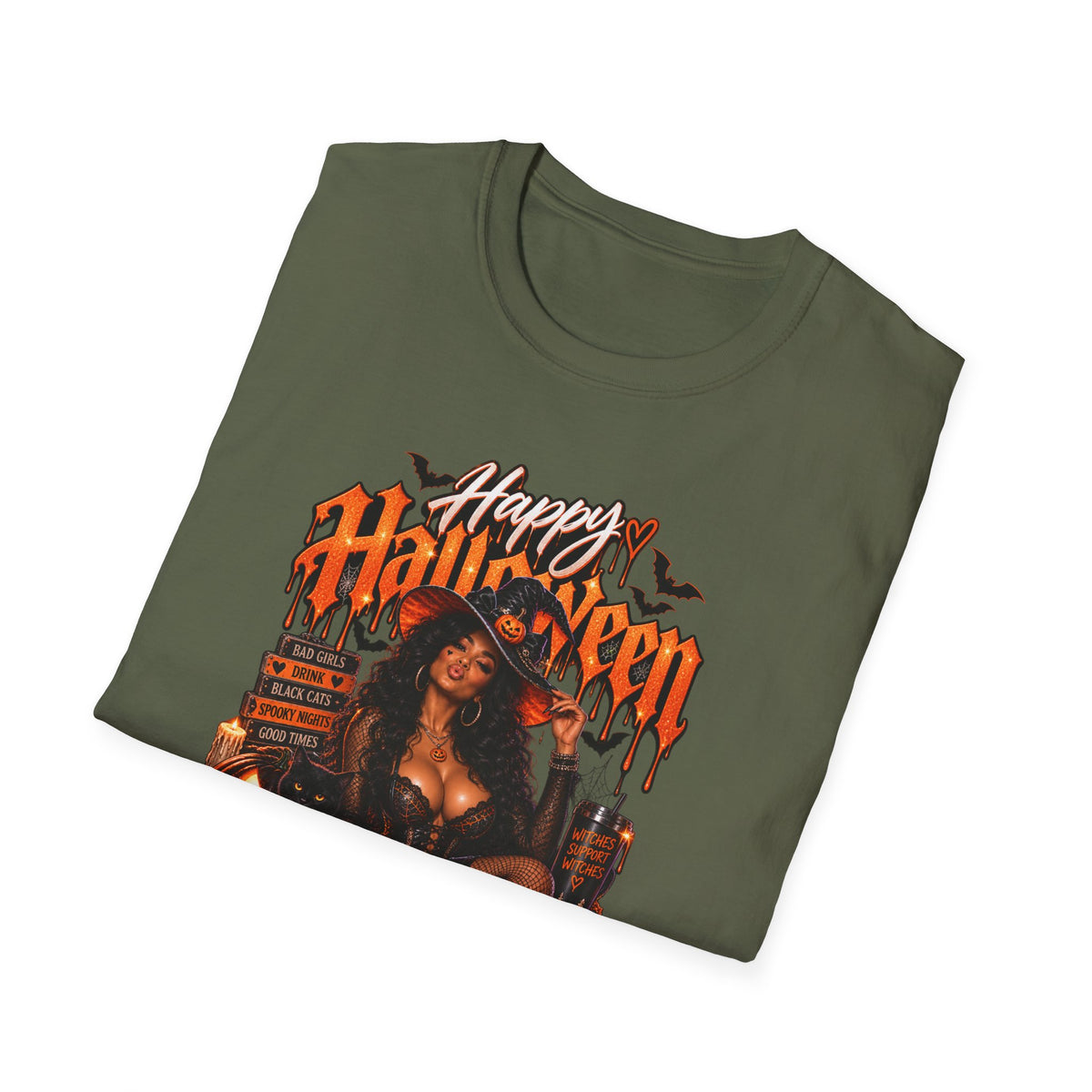 Halloween 'Bad Girls of the Night' Graphic T-Shirt — Spooky Pin-Up Horror Tee