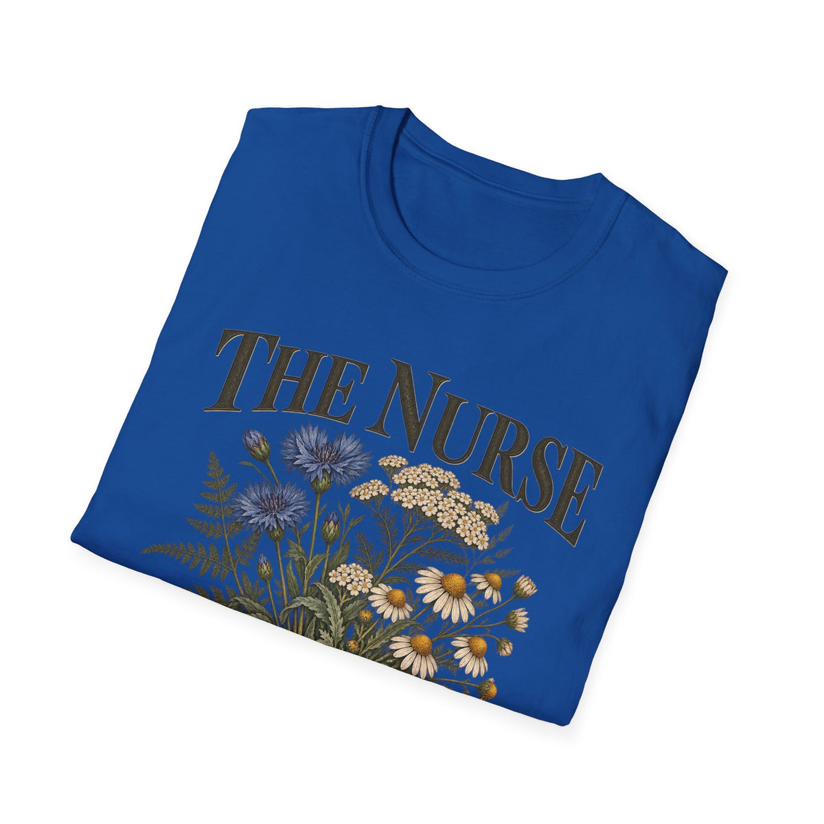 The Nurse Floral T-Shirt — Bouquet Design with 'Nutrix resilientia'