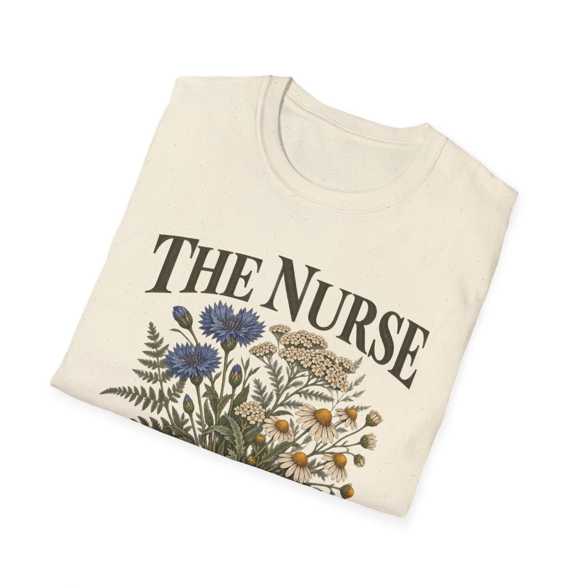 The Nurse Floral T-Shirt — Bouquet Design with 'Nutrix resilientia'