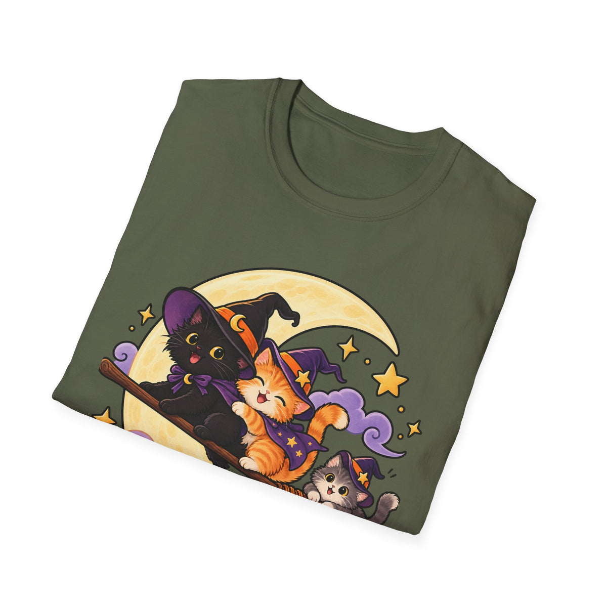 Tiny Coven Witch T-Shirt — Cute Halloween Cat Witches Graphic Tee