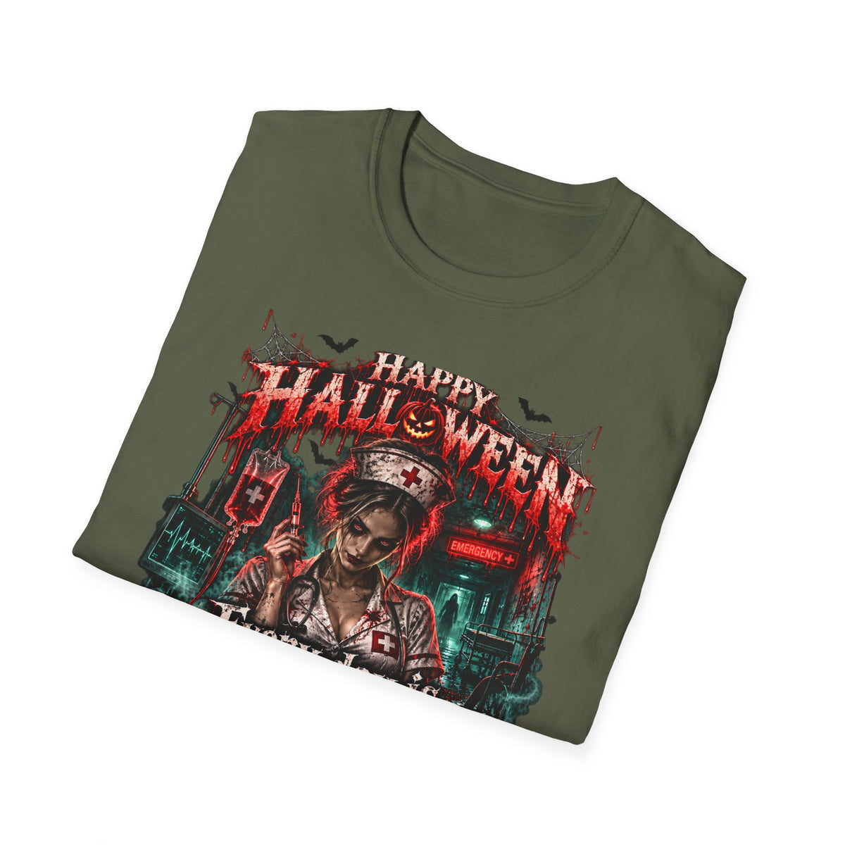 Halloween Nurse T-Shirt — "Every Day is Scary When I’m On Duty" Horror Medical Tee