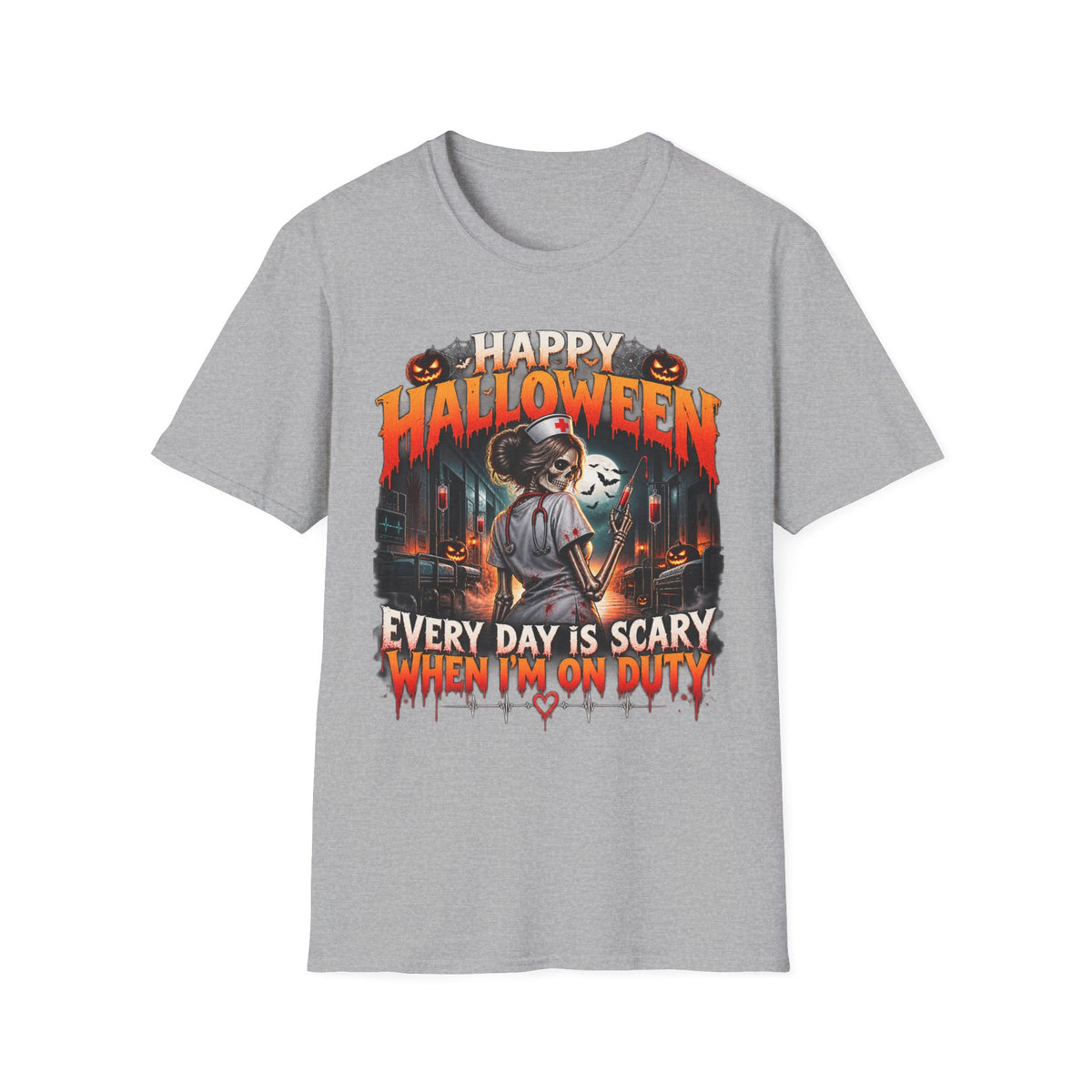 Halloween 'Every Day Is Scary When I'm On Duty' Graphic T-Shirt