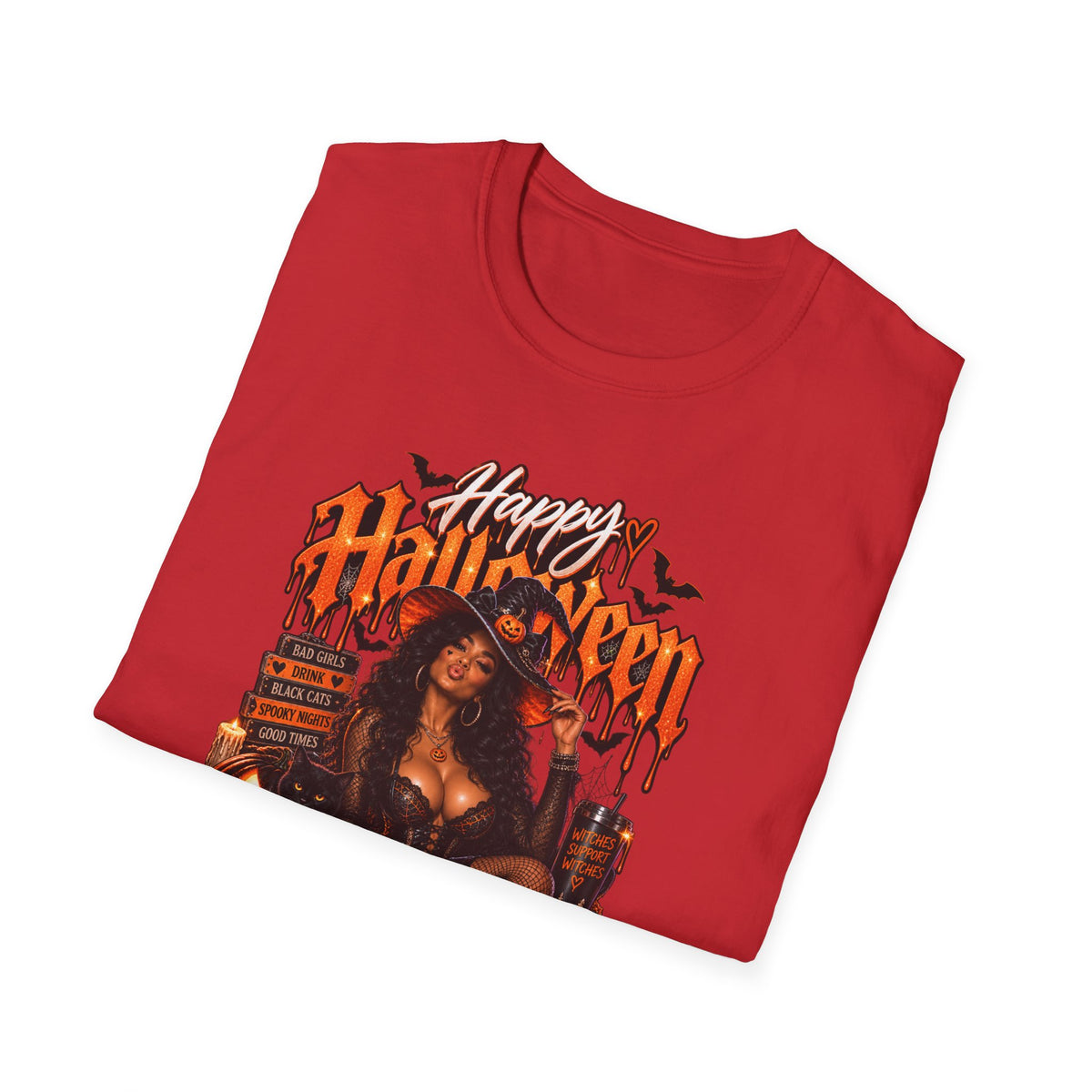 Halloween 'Bad Girls of the Night' Graphic T-Shirt — Spooky Pin-Up Horror Tee