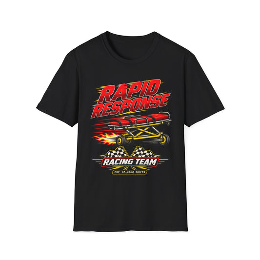 Rapid Response Racing Team T-Shirt — Vintage Dragster Airplane Graphic
