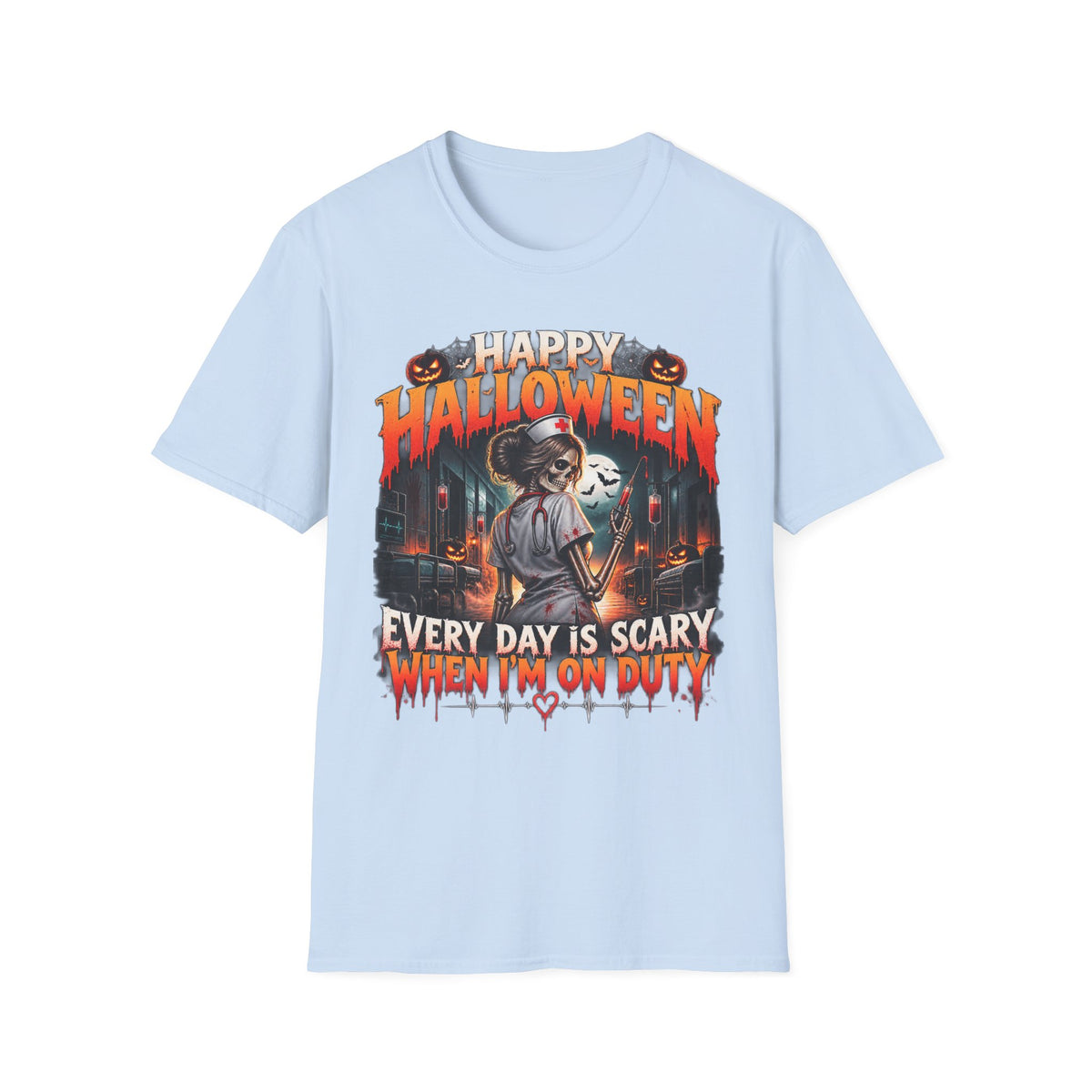 Halloween 'Every Day Is Scary When I'm On Duty' Graphic T-Shirt